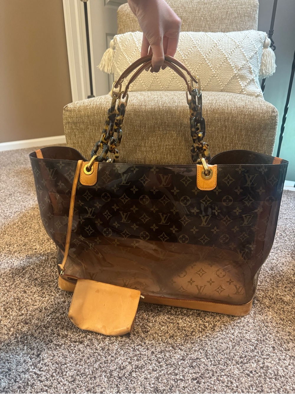 ⭐️ Louis Vuitton Cabas Ambre Monogram GM Cruise Collection Tote Bag W/ Pouch ⭐️